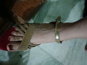 Red And Golden Sandal
