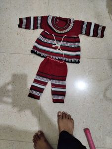 Cute Striped Knit Sweater and Pants Set