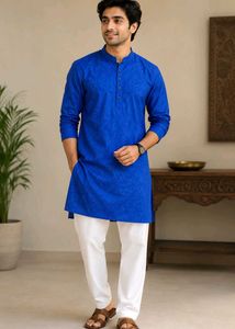 Blue kurta for men