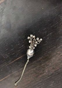 Unique Oxidized Silver Necklace Set and borla head