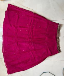 Pink Magenta Ethnic Skirt with Dupatta