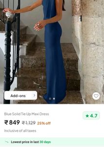 Elegant Blue Maxi Dress