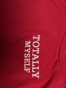 Red Tank Top with "Totally Myself"