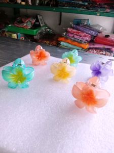 New Set of 6 Flower Hair Clips if