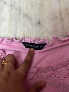 Charming Puff Sleeve Eyelet Top