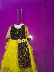Sparkly Black and Yellow Gown