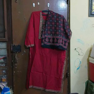 Beautiful Red Kurta Set with Dupatta