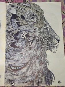 Intricate Lion Sketch