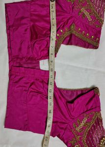🩷🩷 Pink bridal maggam Silk Blouse