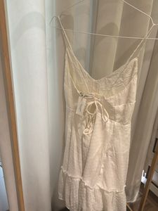 Abercrombie &amp; Fitch White Mini Georgette Dress