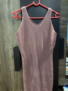 Ribbed Halter Neck Mini Dress💗(not wore once)