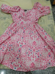 Chic Pink Floral Print Mini Dress