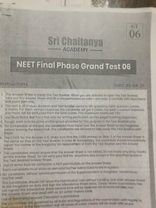 NEET Mock Test Paper Stack + OMRs set