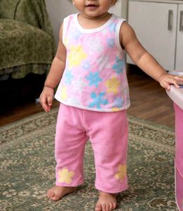 Cute Floral Baby Outfit Set