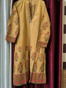 Floral Print Cotton Kurti