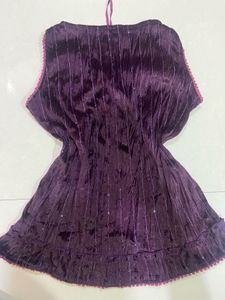 Forest core Velvet Top with Lace Trim