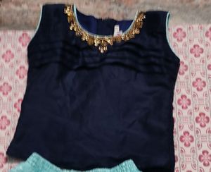 Girls Top With Net Skirt