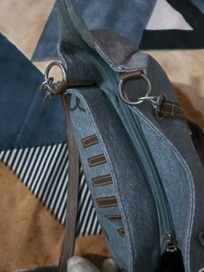 Savana Denim Shoulder Bag with Cloud Charm