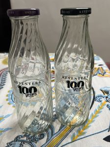 Glass keventers bottles set of 2