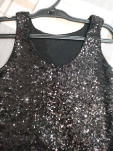 Sparkly Black Sequin Top/Dress