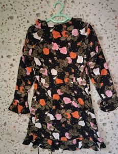 Floral Print Wrap Midi shrug