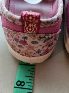 Cute Pink Floral Baby Shoes