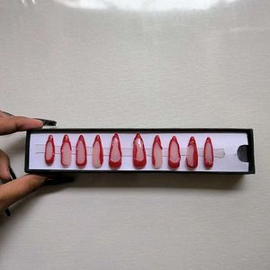 Long Stelitoes Flow Art Press On Nails