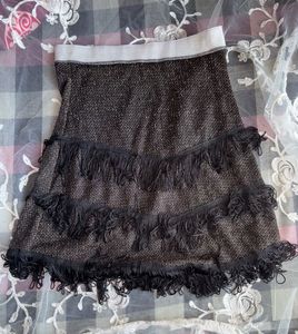 Sparkly Fringe Mini Skirt ibiza vibeee