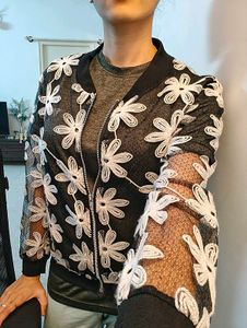Floral Lace Bomber Jacket