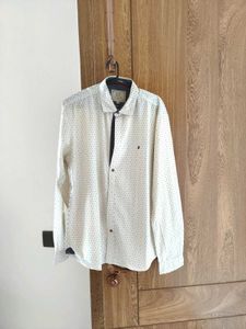 Louie Philippe Men White Casual Shirt