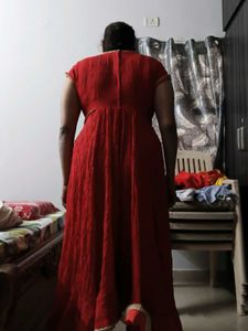 customized Red Ethnic Dress Women just reference