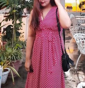 Red Polka Dot Maxi Dress