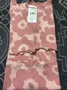 Cute Pink Floral Print Top
