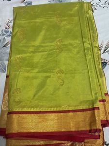 Elegant Red &amp; Gold Silk Saree