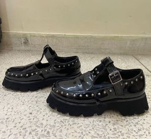 Black Chunky Platform Mary Janes