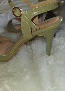 Elegant Olive Green Strappy Heels