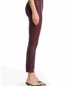 H&amp;M Burgundy S/M Leather Type  high waist