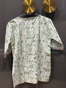 White-Green Glitter Floral Kurta
