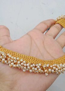 Gold Tone Pearl Necklace