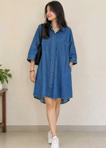Denim Oversized Shirt Dress