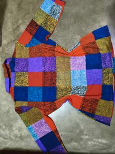 Patchwork Print Top
