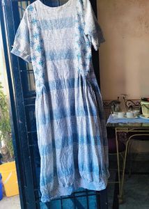 Striped Button-Down Midi Dress