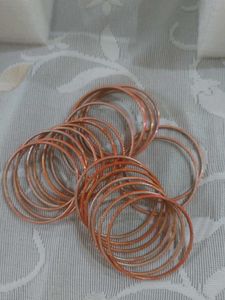 Vibrant Orange Bangles Set ( Pack of 24)