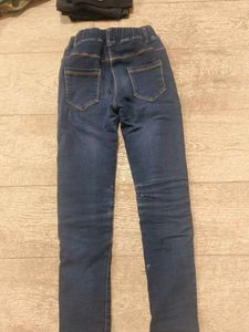 Cute Girl's woolen Denim Jeans