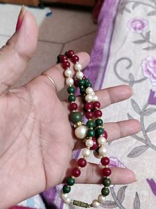 Vintage Beaded Necklace &amp; Earring Set
