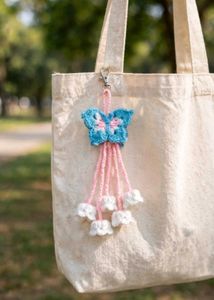 Handmade Crochet Butterfly Hair tie