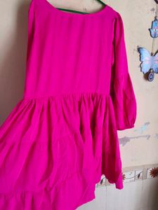 Vibrant Pink Tiered dress