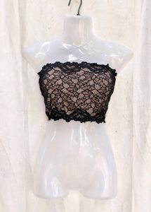 I. Black Lace Bandeau Top