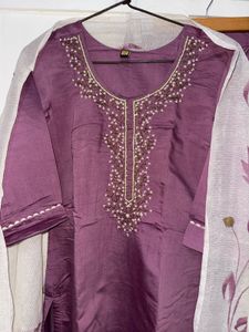 Beads And Stone Work Kurta set