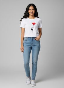 Cute Panda Heart T-Shirt